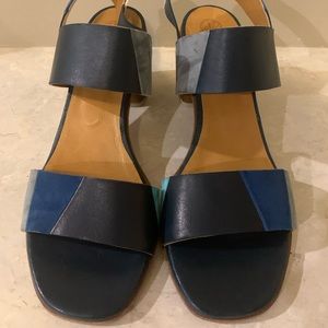 Blue Leather Sandals